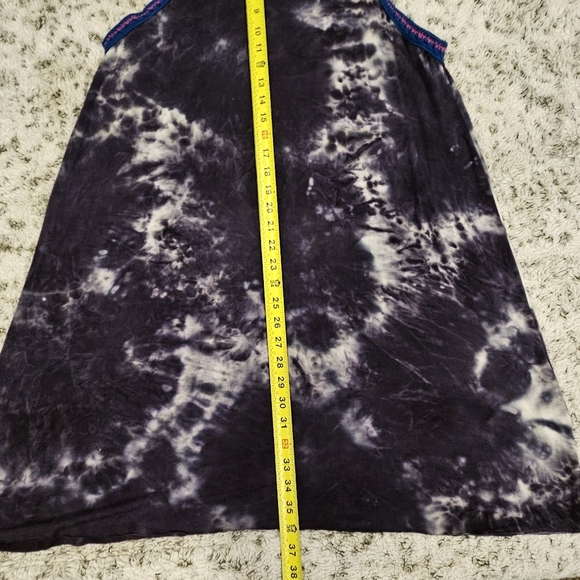 Natural Life XL Blue Tie Dye Racerback Effortless Casual Oversized Beach Dress - Picture 6 of 8